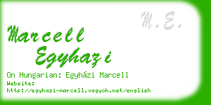 marcell egyhazi business card